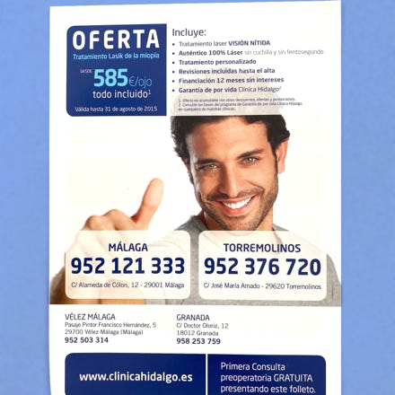 Diseño díptico Clínica Hidalgo